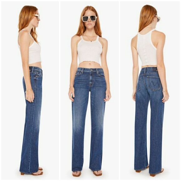 💕MOTHER SUPERIOR💕 The Bookie Heel Jeans ~ Did You Bring Me Anything? 33 NWT - Picture 1 of 16